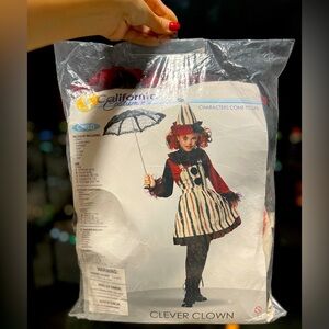 California Costumes Girls Clever Clown Costume - Child Small (6-8)